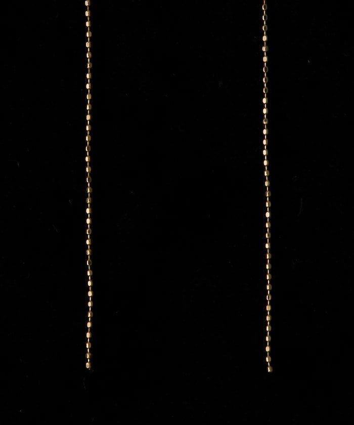 K10 Dot Chain Earrings / For Both Ears