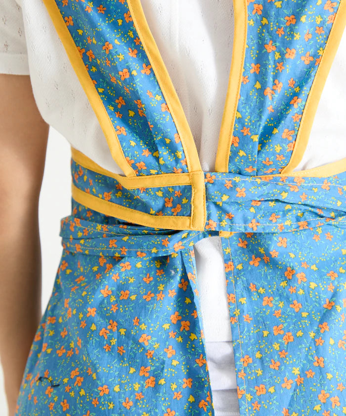Floral Pattern Apron Style Dress