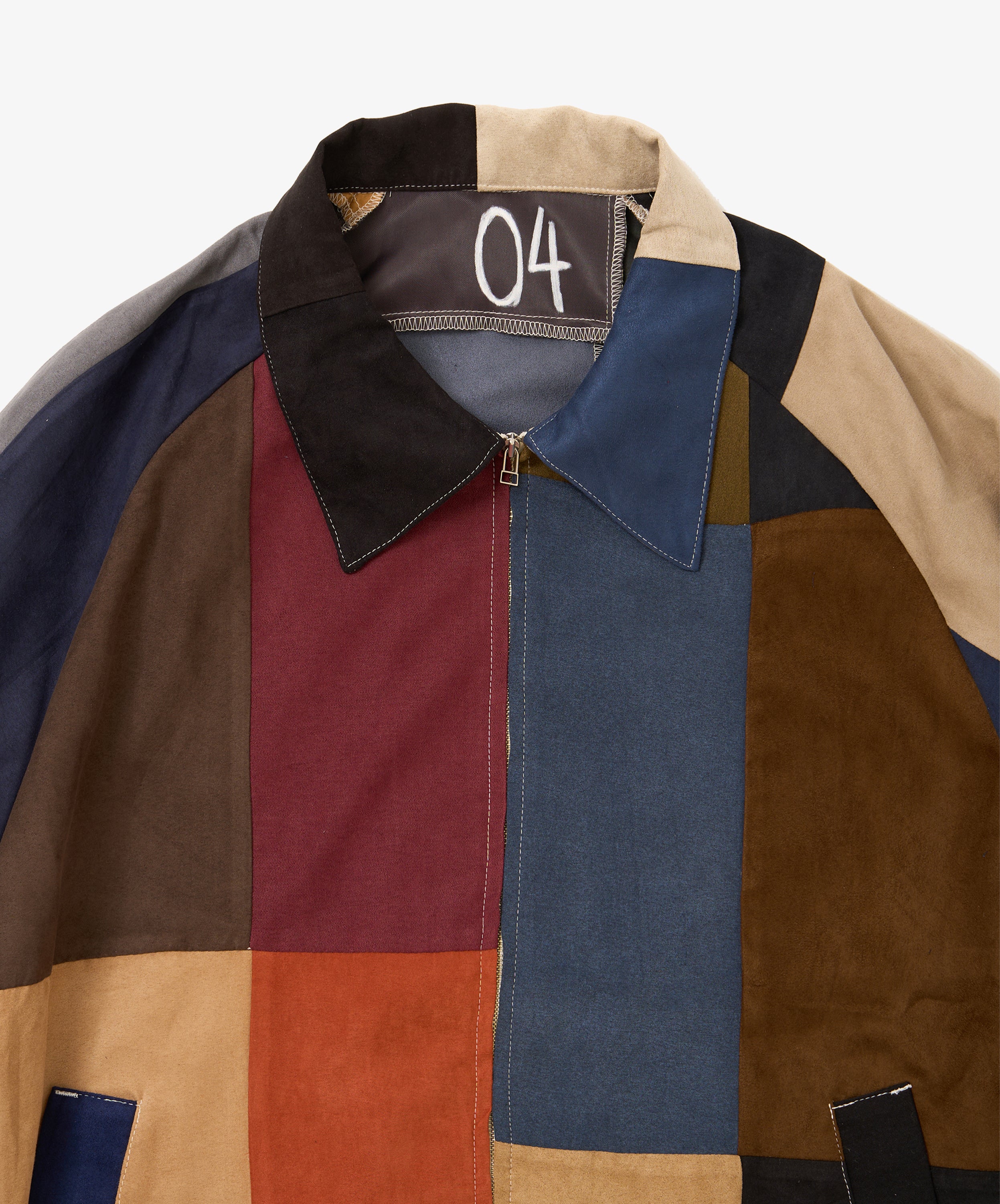 zip blouson faux suede four