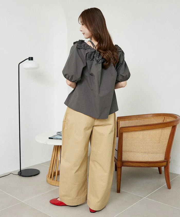 Frill Off-Shoulder Blouse Limited Edition