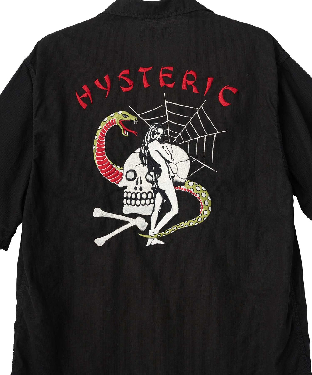 Snake & Skull Embroidery Utility Shirt