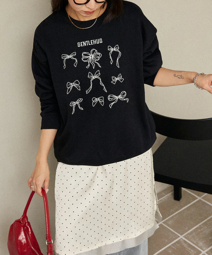 Ribbon Embroidery Crew Sweat Limited Edition