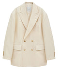 OVER SHOULDER GOLD BUTTON BLAZER