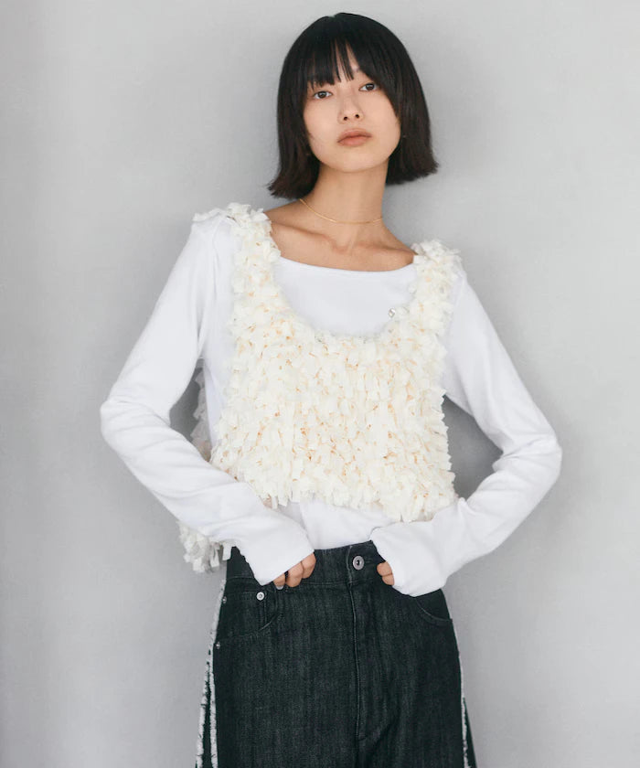Tape Yarn Hand Knitted Bustier