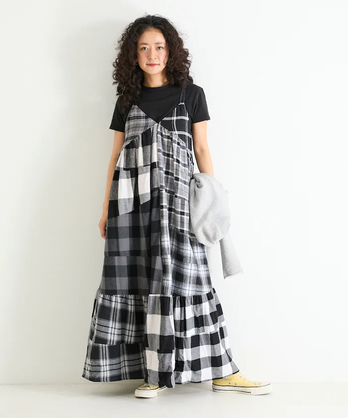 Vintage Remake Check Cami Dress