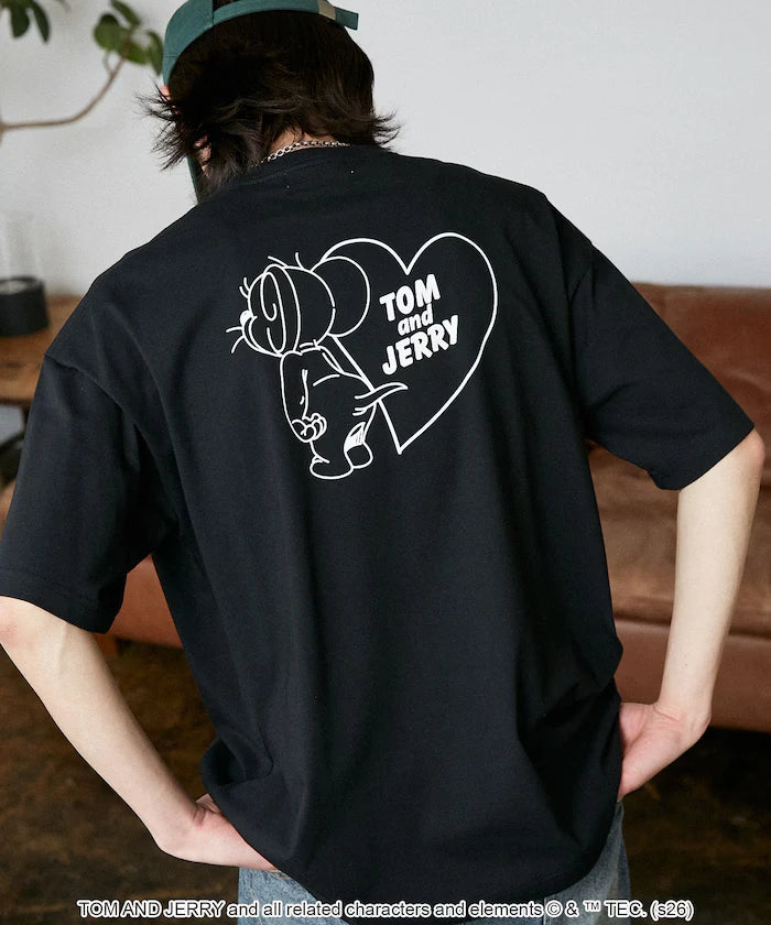 <Functional Material> TOM AND JERRY Heart Graphic T-Shirt Limited Edition