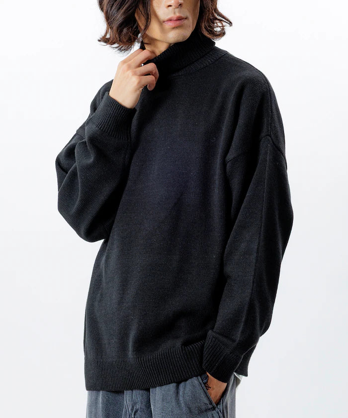Relaxed Fit Easy Care Washable Turtleneck Knit
