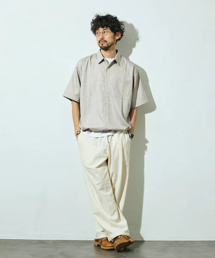 Spindle Stripe Short Sleeve Shirt / Compatible with Setup