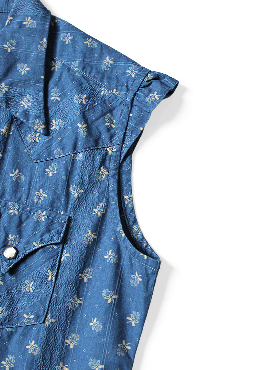 Dobby Stripe IDG Discharge pt Love-ly Western Shirt
