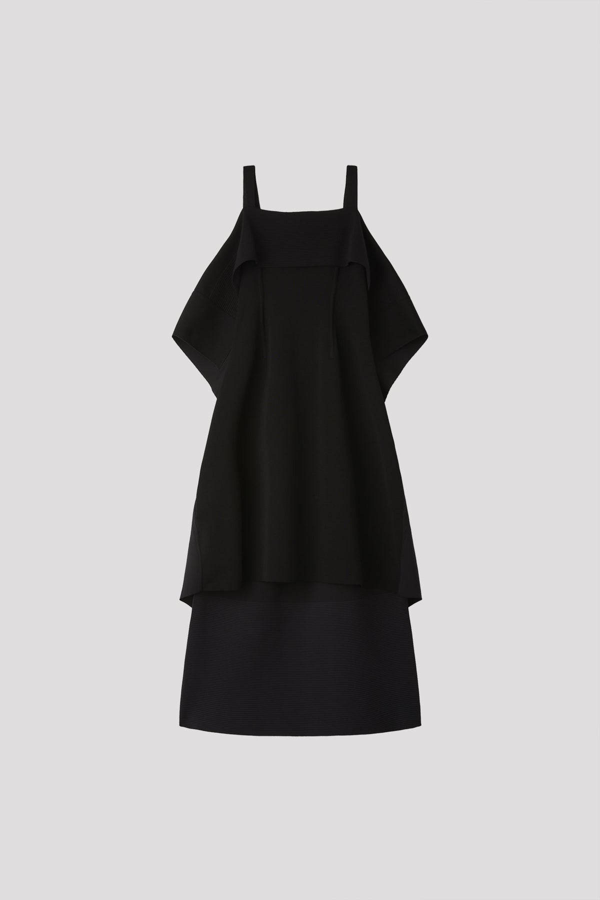 AC MILAN RIB STRAP DRAPE DRESS