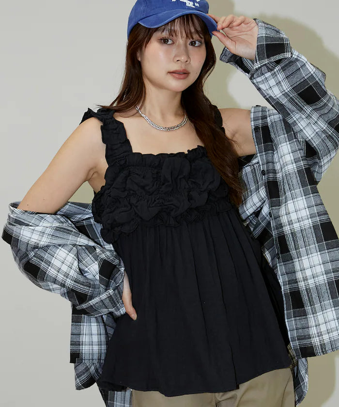 Double Gauze Gathered Camisole Blouse Limited Edition