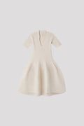 POTTERY GLITTER STAND-UP COLLAR SHORT SLEEVE MINI DRESS