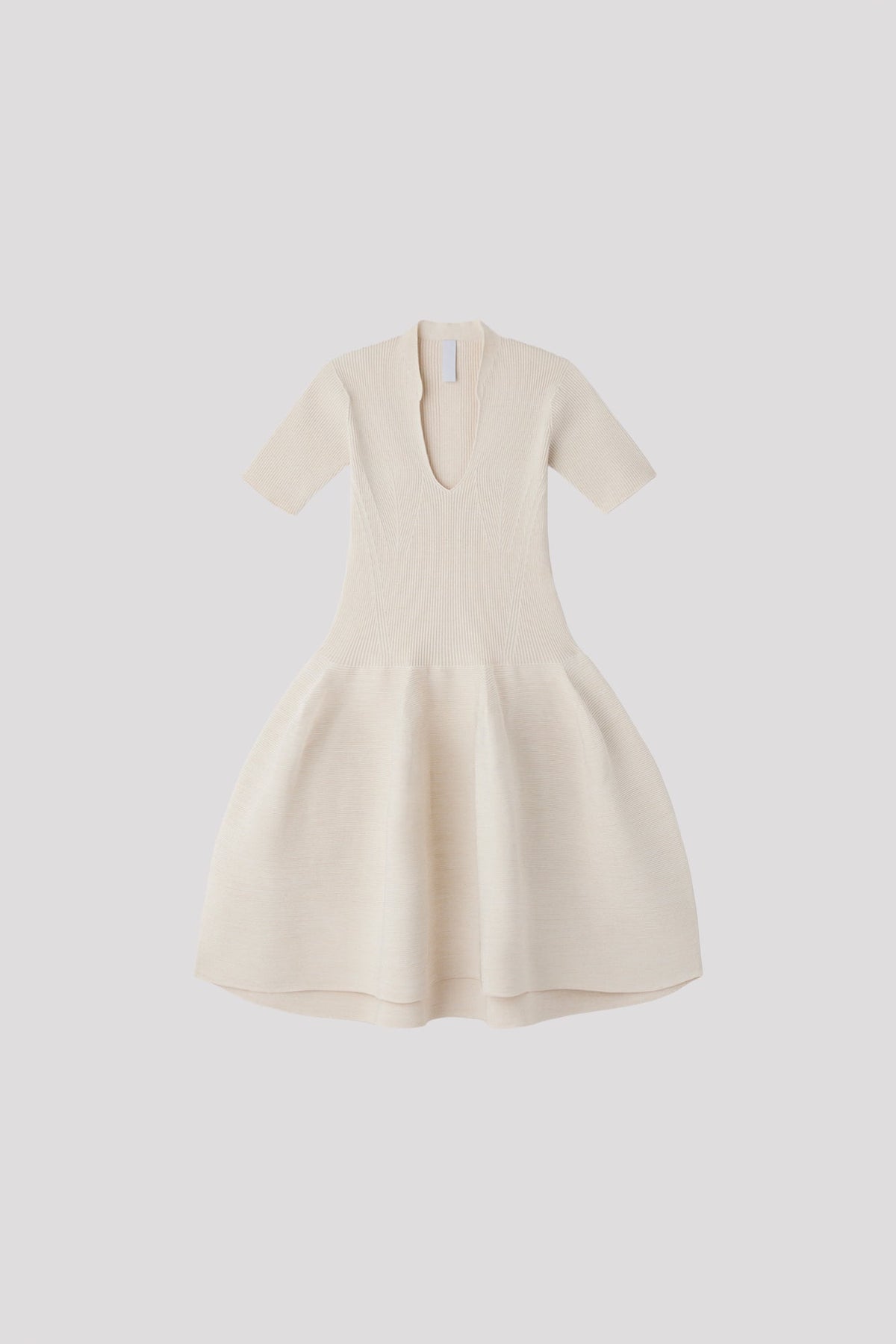 POTTERY GLITTER STAND-UP COLLAR SHORT SLEEVE MINI DRESS
