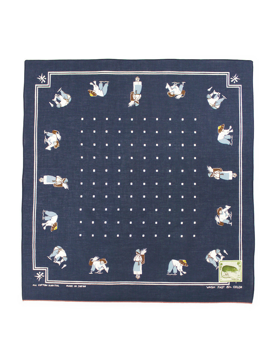 fastcolor selvedge bandana (rice planting) 20x20