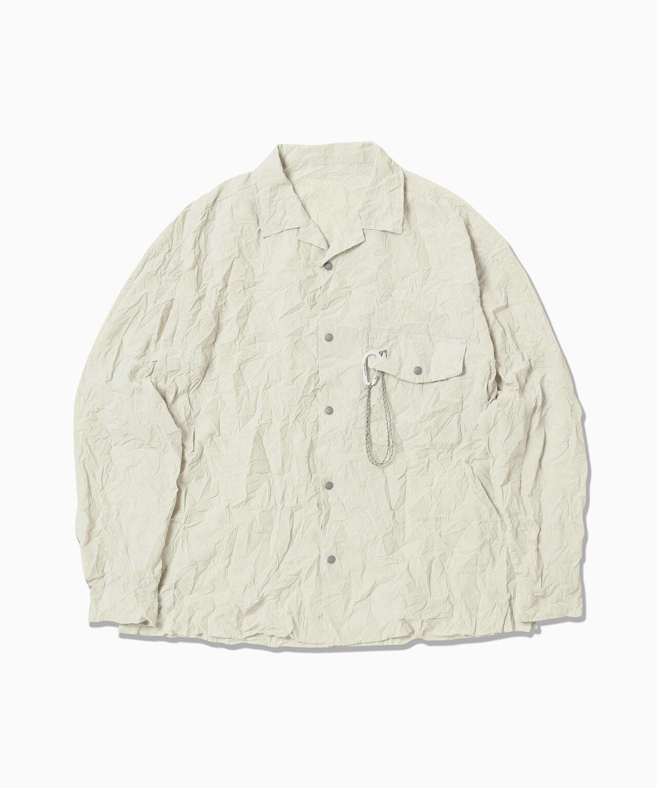 washer pleated open LS shirt (M)