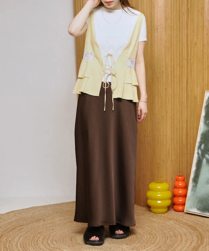 Switch Race Vintage Satin Ribbon Vest [Limited Release]