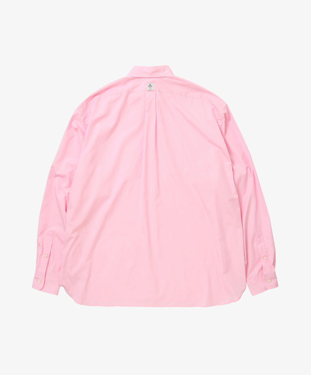 wide shirt with pocket thomas mason pink