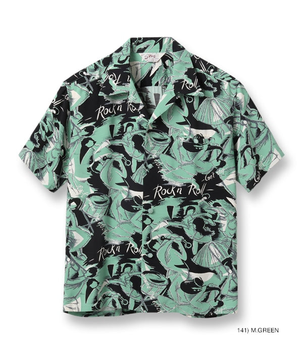 HIGH DENSITY RAYON OPEN SHIRT “ROCK 'N' ROLL”