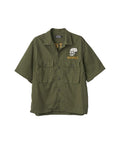 Snake & Skull Embroidery Utility Shirt