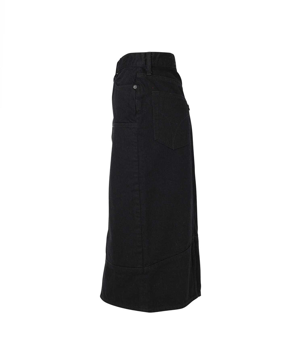 Double Knee Denim Skirt