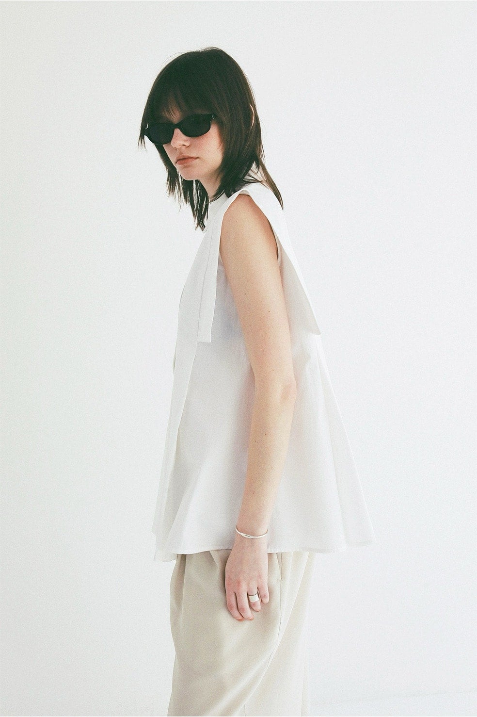 PANELL PLEAT SQUARE SLEEVE SHIRTS