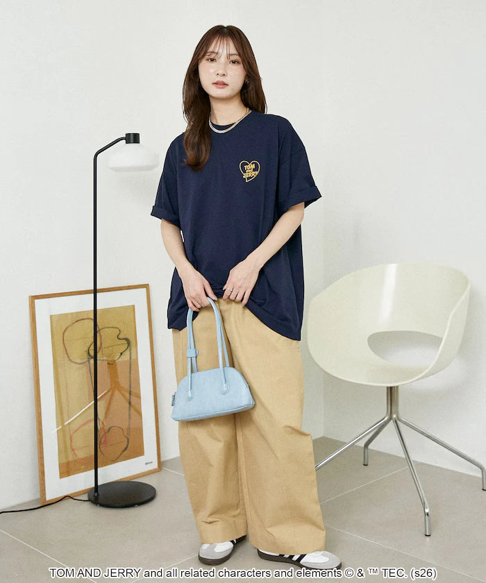 <Functional Material> TOM AND JERRY Heart Graphic T-Shirt Limited Edition