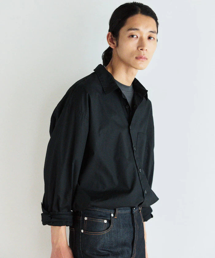 <New Color Added> Relaxed Fit Broad Shirt / Regular Collar / Long Sleeve