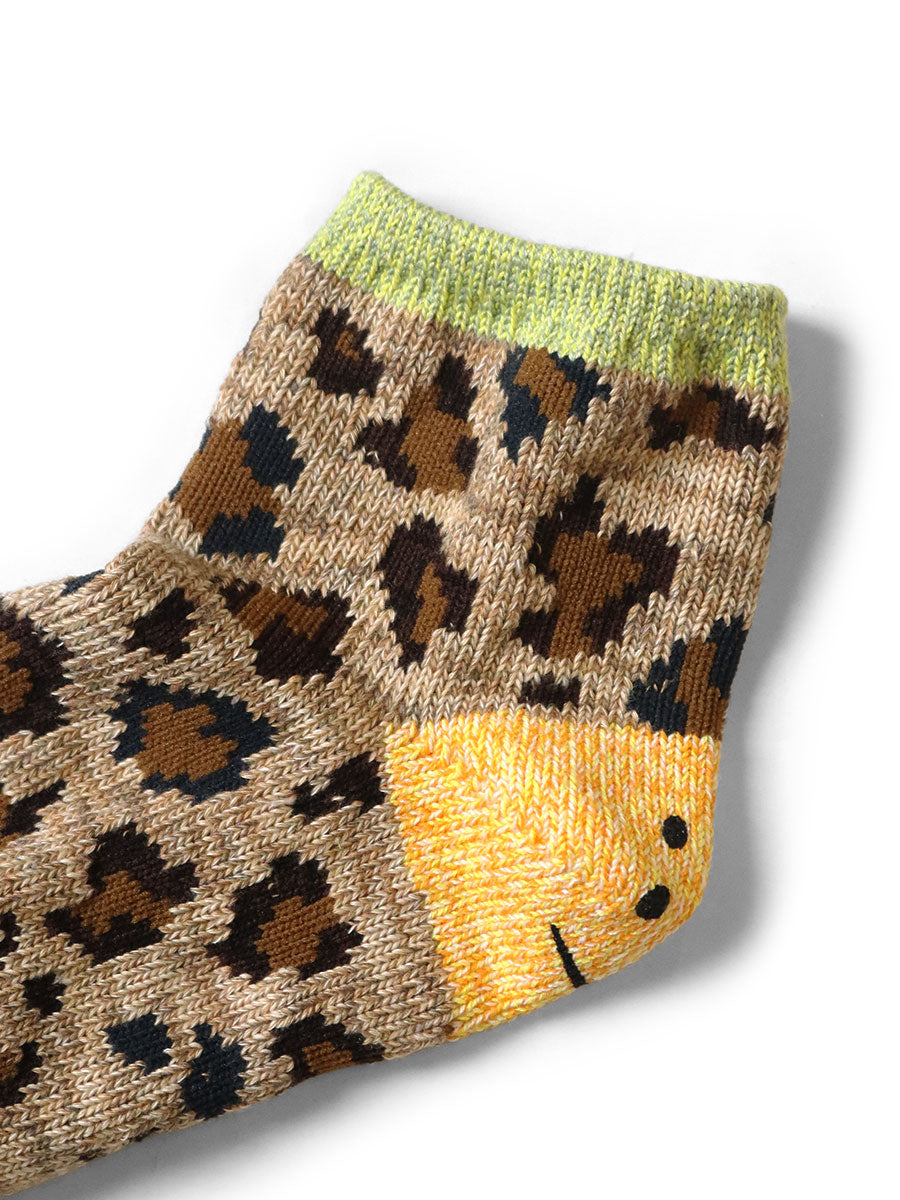 84 Pieces RAINBOWY HAPPY HEEL Leopard Ankle Socks