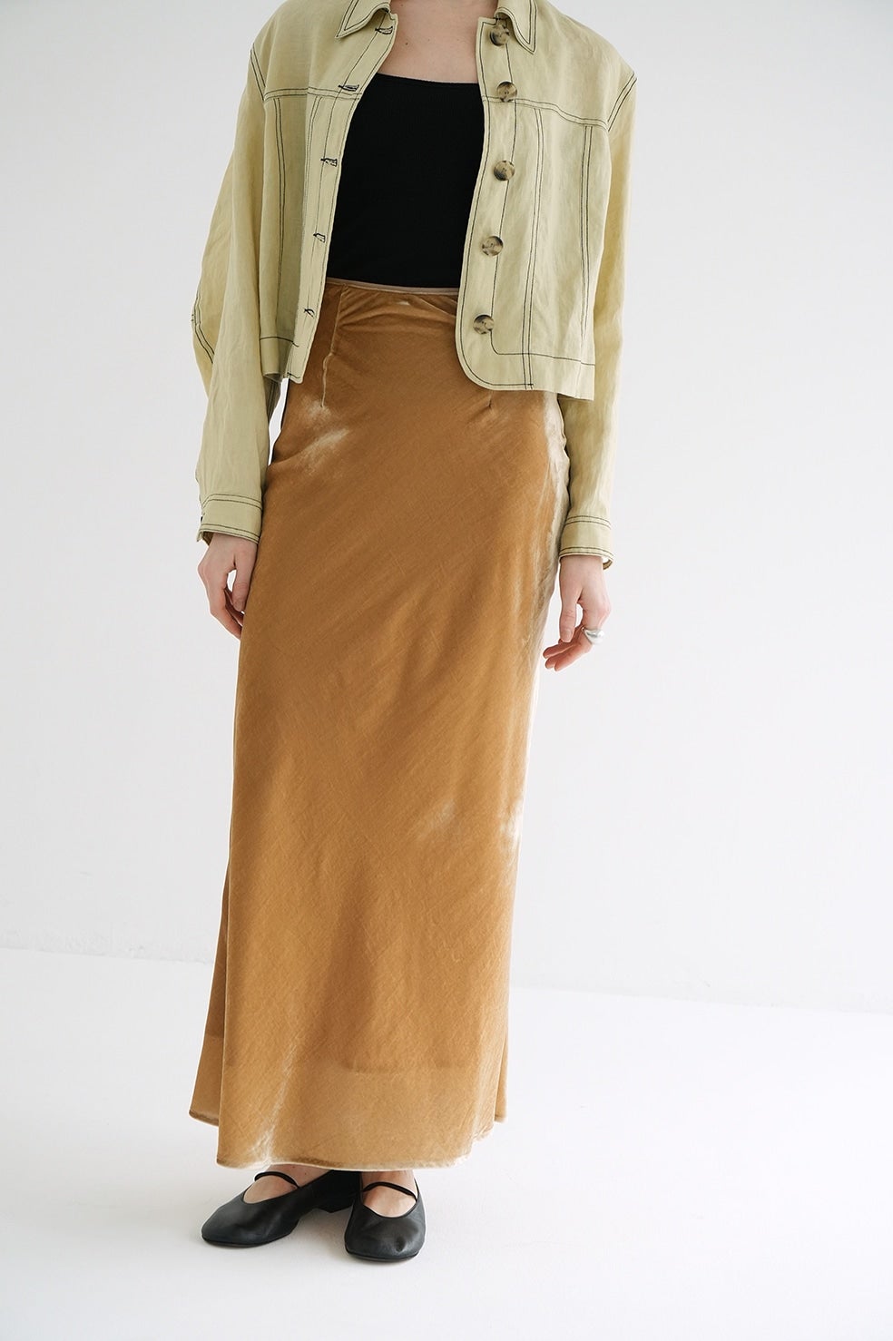 VELOUR MERMAID LINE SKIRT