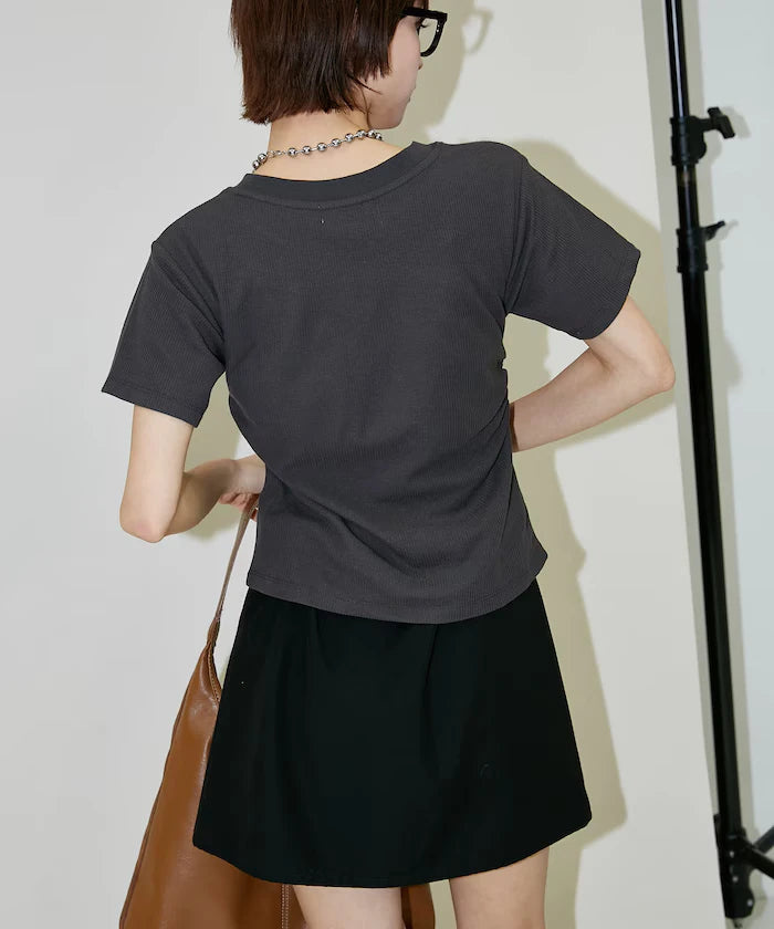 Light Waffle Waist Shirring T-Shirt Limited Edition