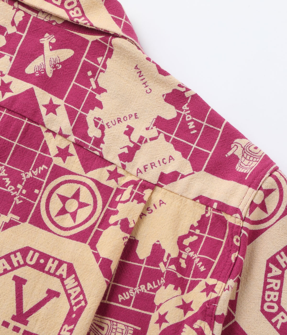 COTTON CANVAS OPEN SHIRT “PEARL HARBOR HAWAII”