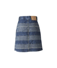 Scratch A-Line Denim Mini Skirt
