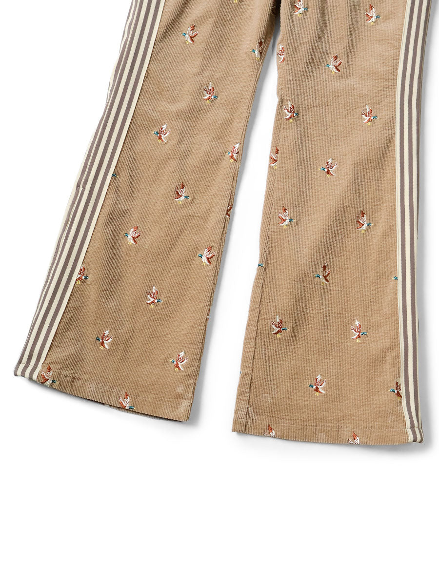11W Stretch Corduroy Duck Embroidery Track Pants...