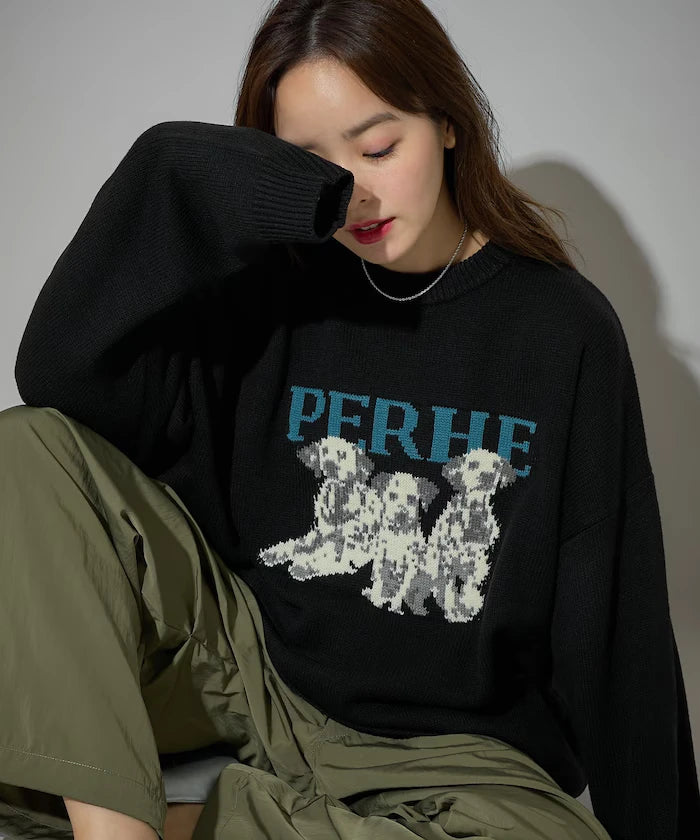 Dalmatian Dog Design Jacquard Knit Limited Edition