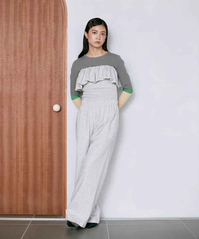 Organic Cotton 2WAY Bear Frill All-in-One / Inside Fleece Sweat