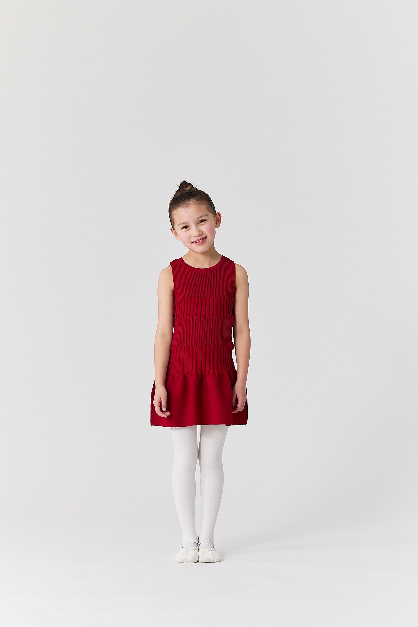 SOFT FLUTED KIDS SLEEVELESS DRESS