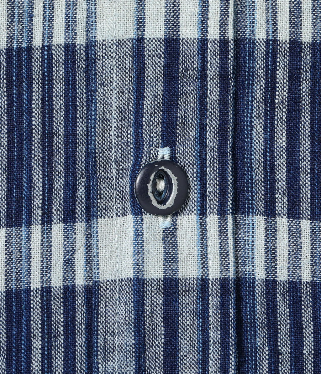 FICTION ROMANCE 5oz. INDIGO CHECK WORK SHIRT