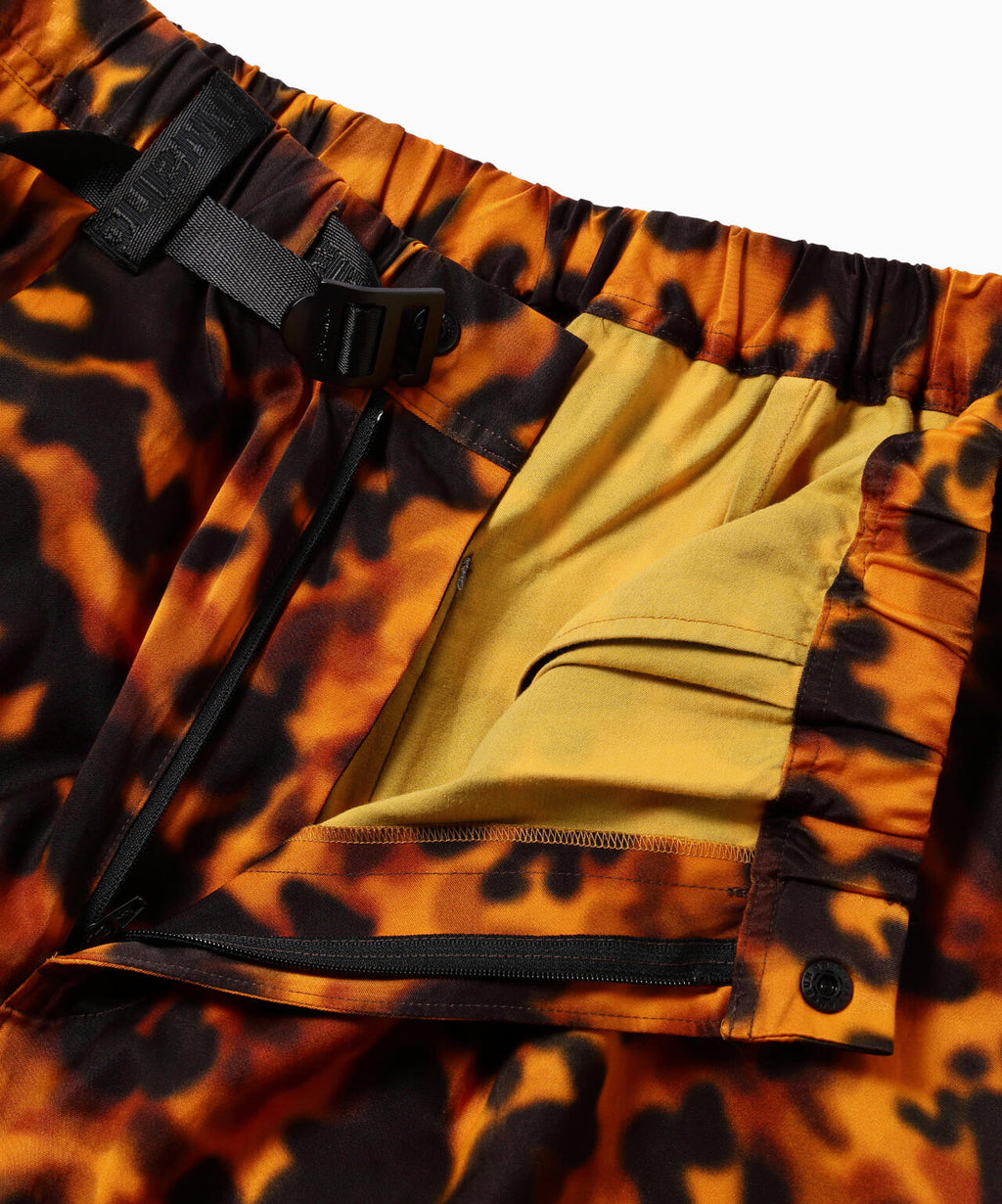 printed satin pants