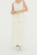 FEATHER STRAIGHT SKIRT