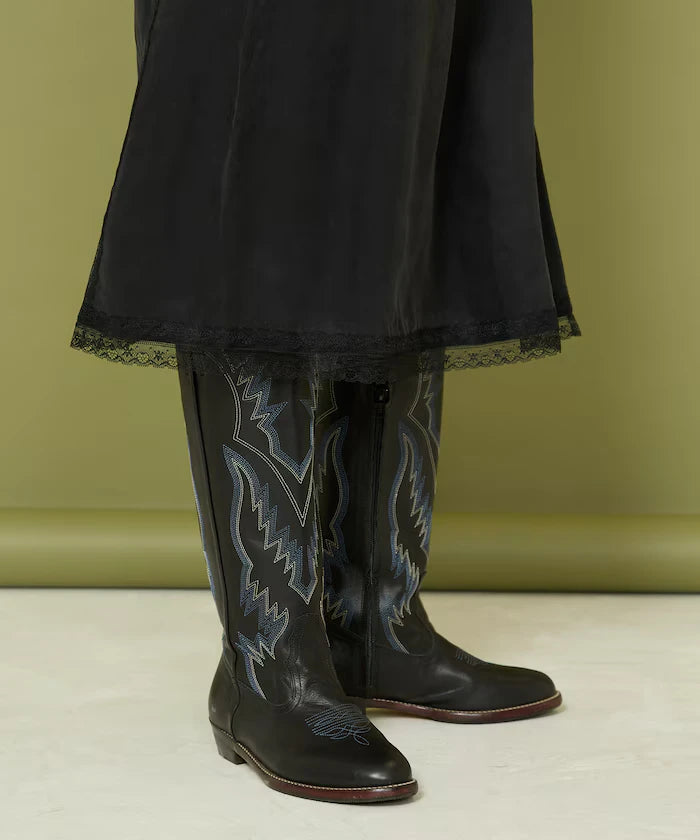 Long western boots/real leather long western boots