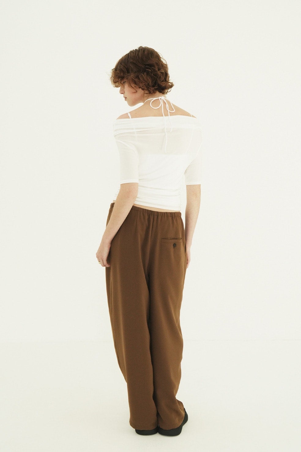 DRAPED OFF SHOULDER H/S TOPS