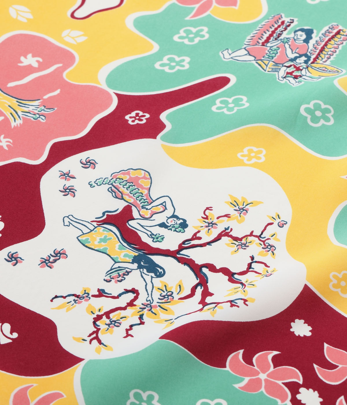 Rayon Hawaiian Shirt Paradise Hula