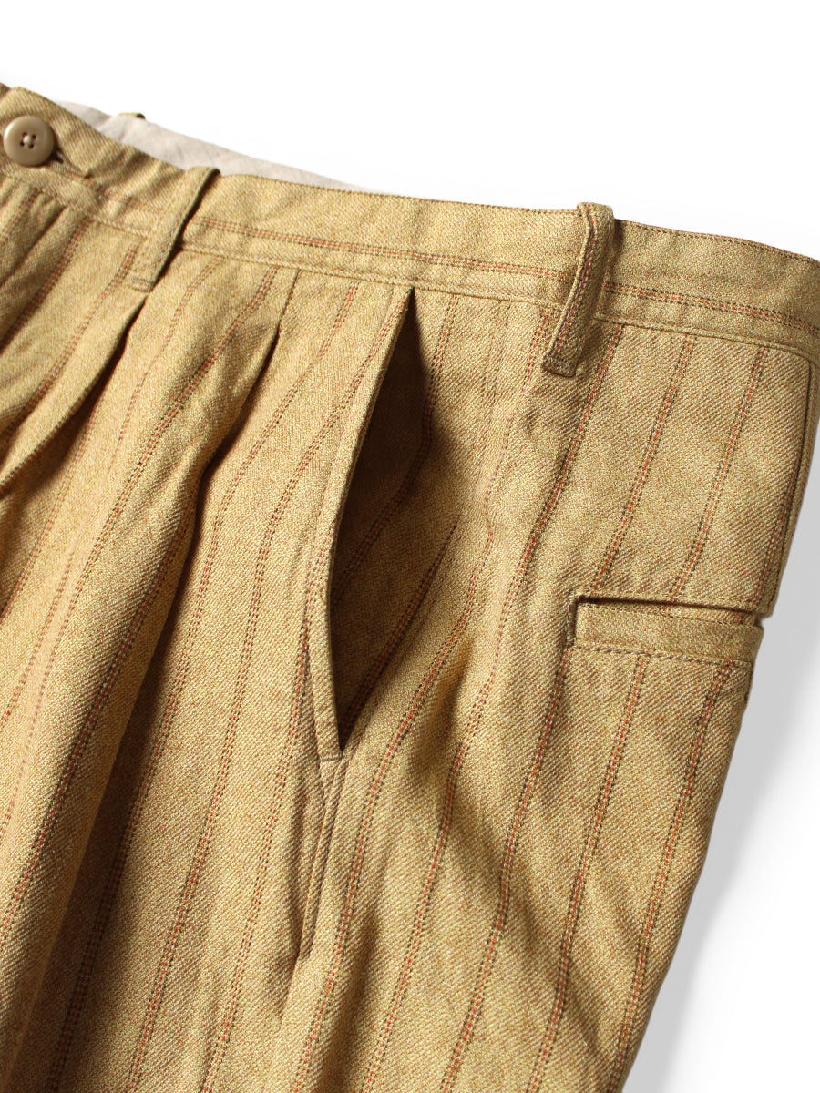 Cotton Linen Gibson Stripe IVY Short Pants