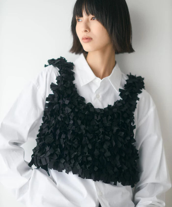 Tape Yarn Hand Knitted Bustier