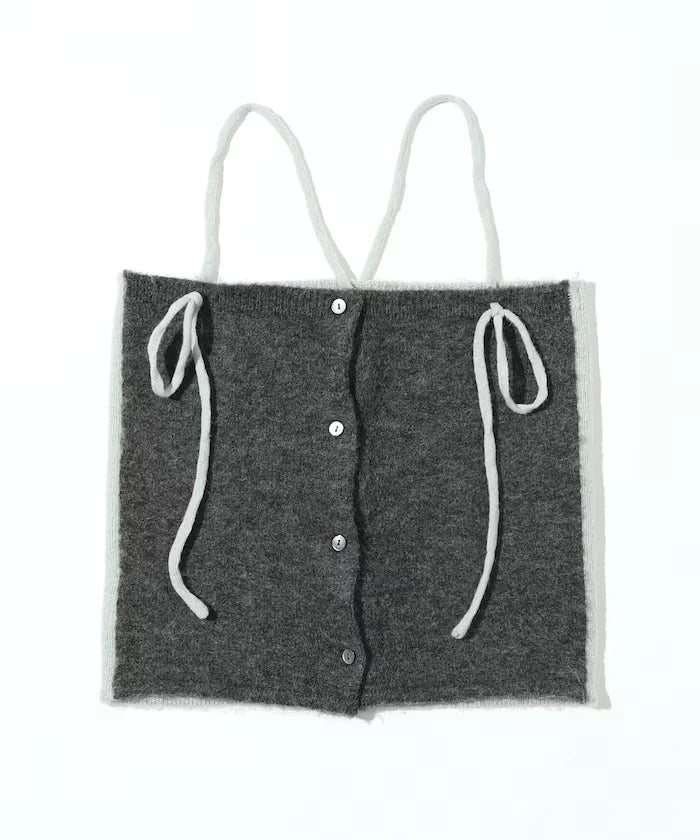 Alpaca Blend Bicolor Knit Vest