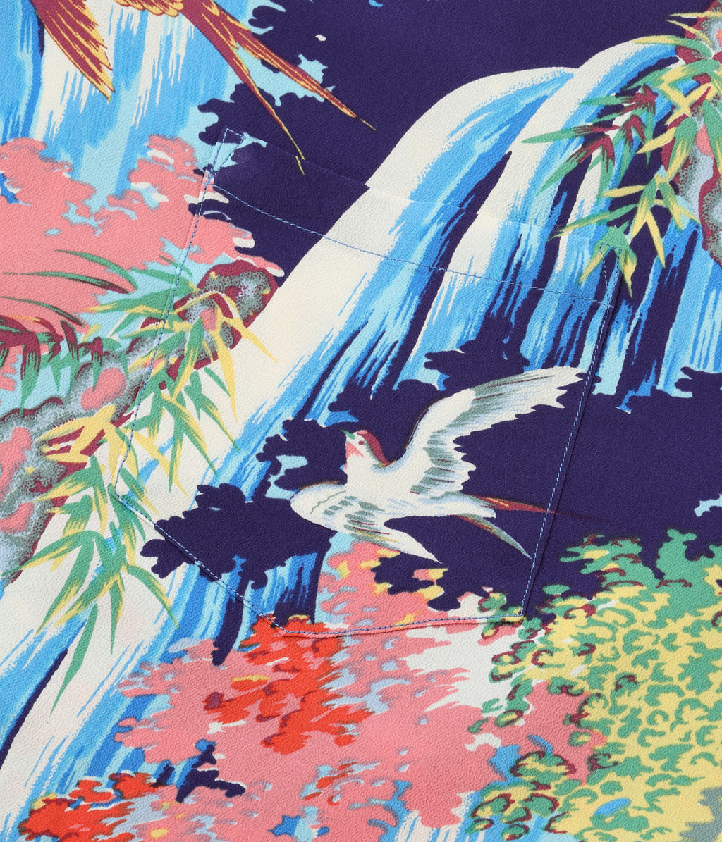 RAYON HAWAIIAN SHIRT “SWALLOW WILDLY FLUTTERING”