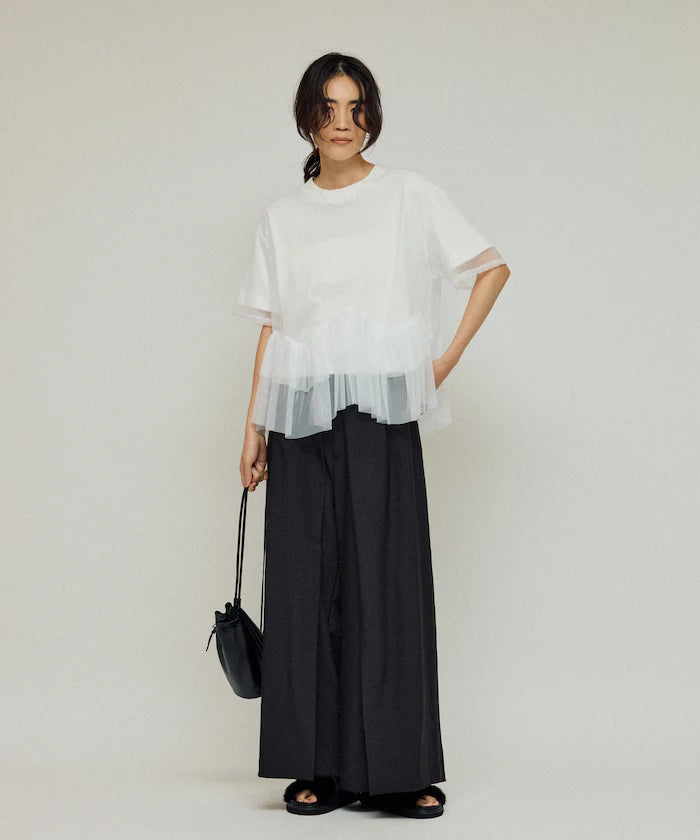 Front Tuck Wide Slack Pants / Loose Silhouette