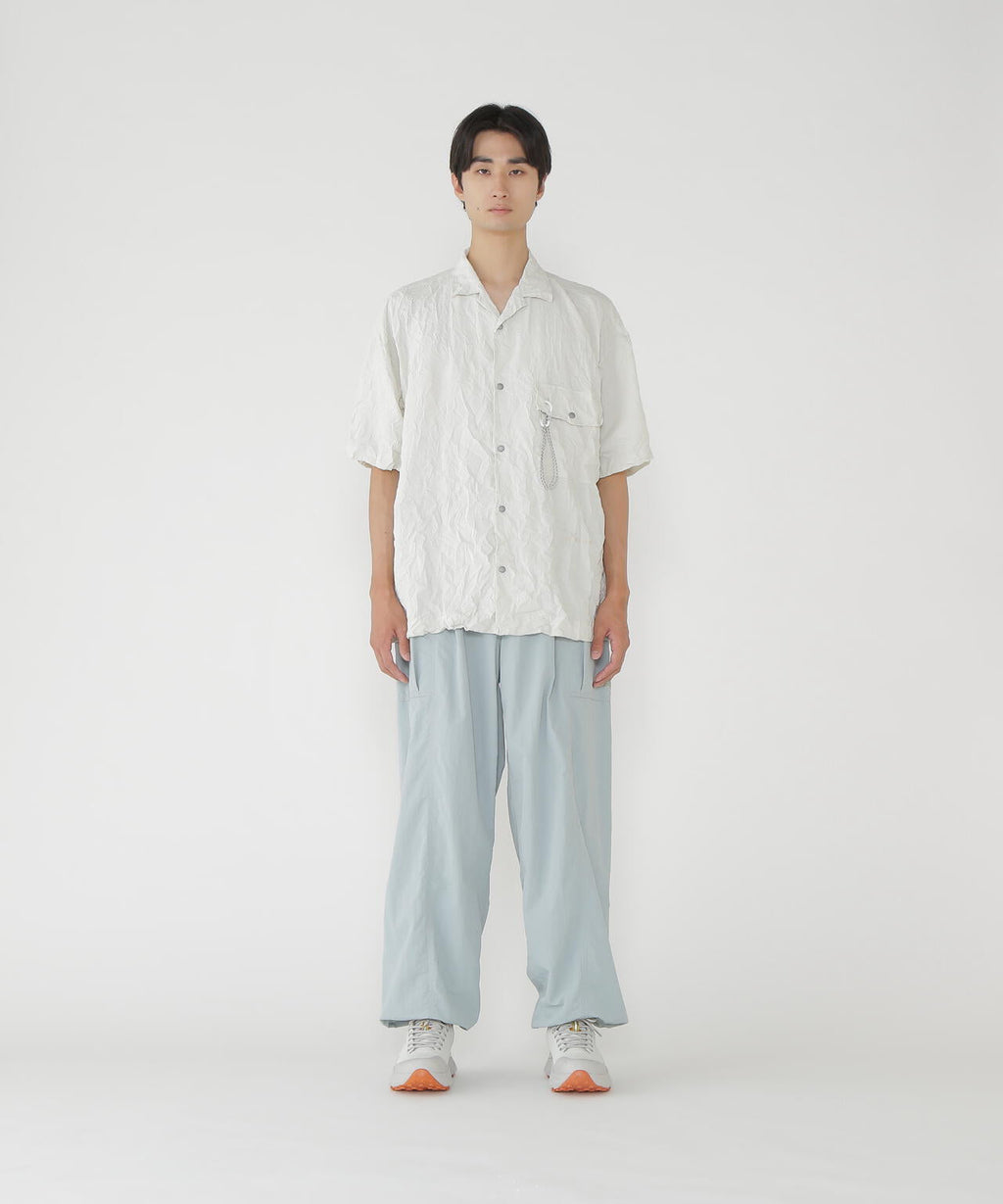 washer pleated open SS shirt (M)