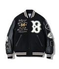 30oz. WOOL MELTON AWARD JACKET “BLUE PECKERS” (BLACK)