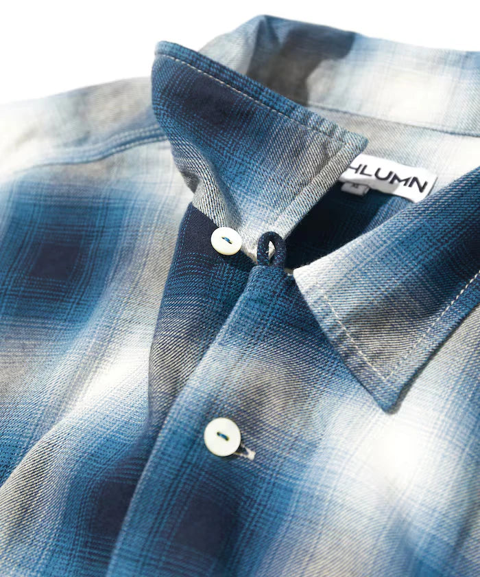 Magazine Pocket Open Collar Shirt(Ombre)